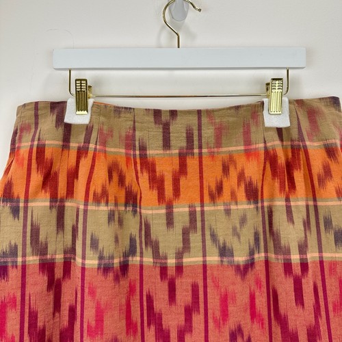 Lauren Ralph Lauren Plus Size Skirt Linen A Line Printed Boho Western US 14 NWT - Picture 9 of 13