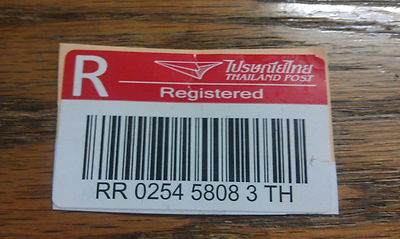 Registered Post Label THAILAND POST, Registered Label, 2-1/8