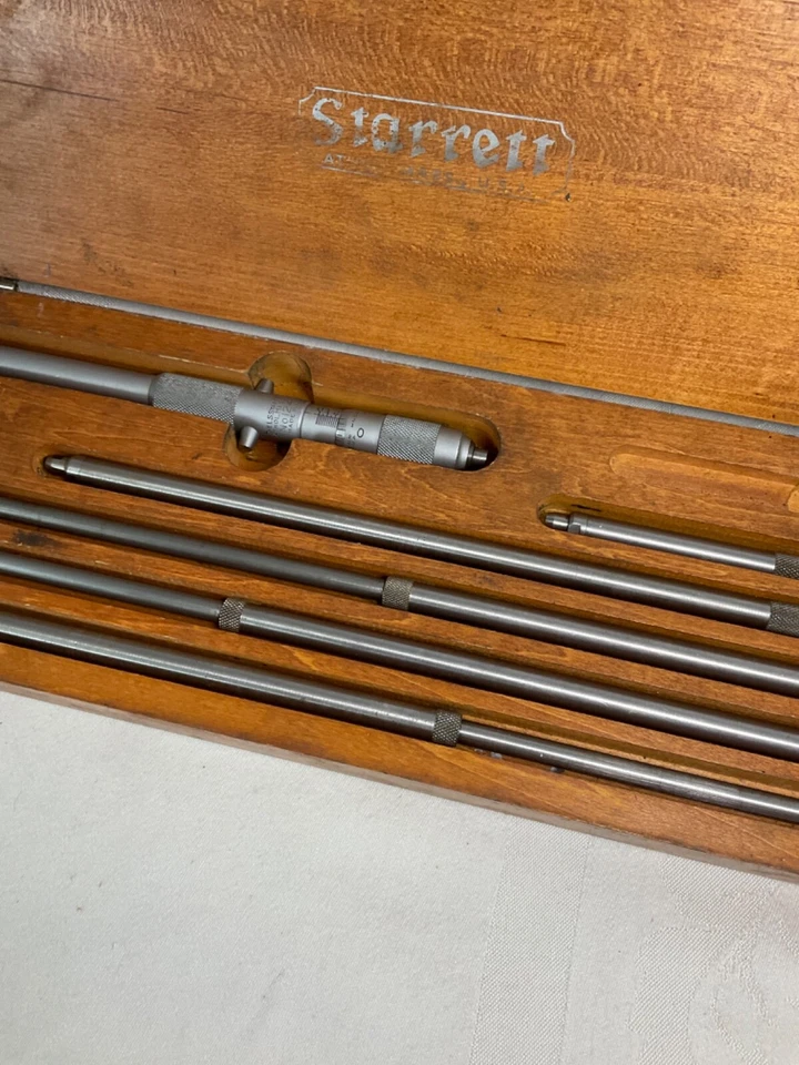 Starrett 124-C " 14" to 32" Inside Tubular Micrometer w/Box - Mostly Complete - Image 3 of 4