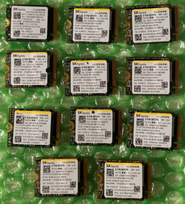 1 1 SK hynix SSD Tested 256 GB PCIe Gen4*4 NVMe SSD with Clam Shells See Pics