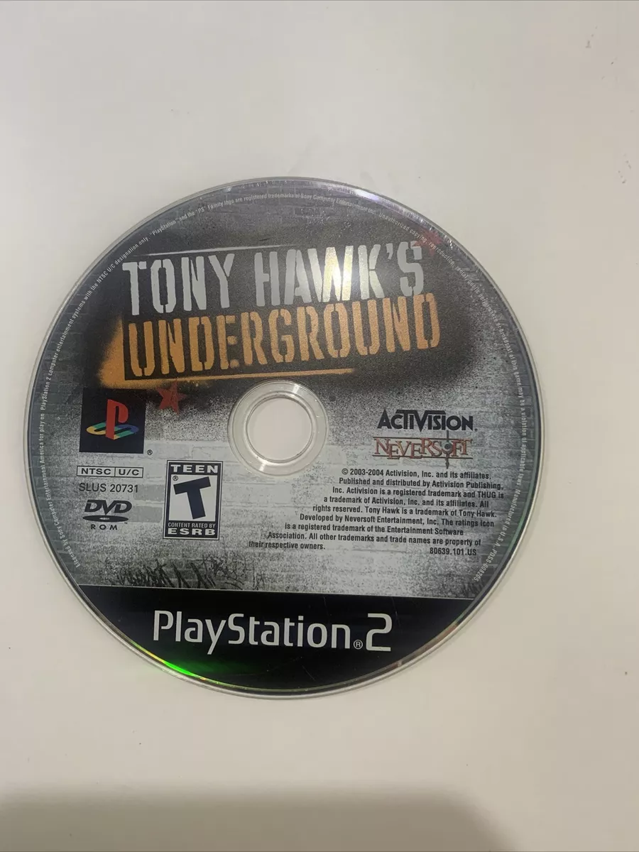 Tony Hawk's Underground (PlayStation 2 PS2) - DISC ONLY