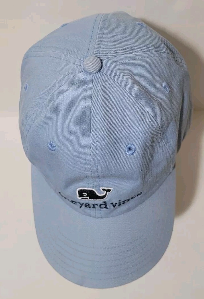 Vineyard Vines Strapback Hat Cap Whale Logo Dad Hat Light Blue View 5