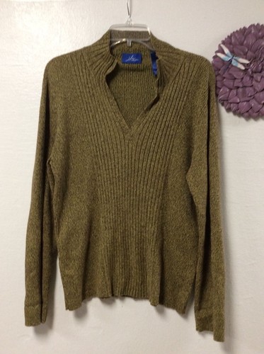 JH Collectibles Womans Sweater Size 2X Olive Long Sleeve 140