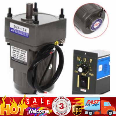 AC Gear Motor Electric Motor Variable Speed Controller 1:15 90 RPM 110V 40W