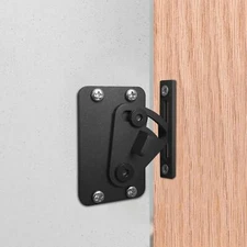 1 Pack Steel Black Silver Door Latch Door Lock for Sliding Barn Wood Door