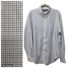 LAUREN Ralph Lauren Non Iron Button Up Shirt Sz Neck 17 Long Sleeve Preppy