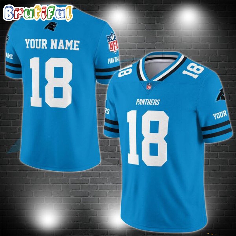 CarolinaxPanthers Logo Team Custom Football Jersey, Football Jersey Shirt