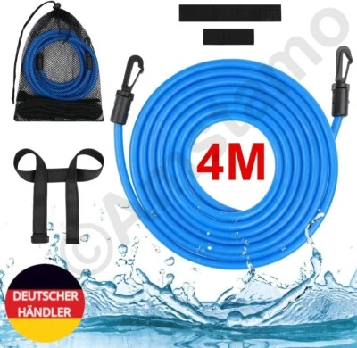 RUNACC Pool Schwimmgurt 4M Einstellbar Schwimmwiderstand Zugseil Leine Gürtel Schwimmen