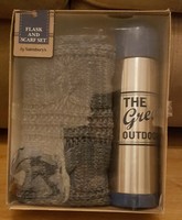 Sainsbury's 'the Great Outdoors' Flask And Chunky Scarf Set Sainsbury's 'the Great Outdoors' Flask And Chunky Scarf Set
