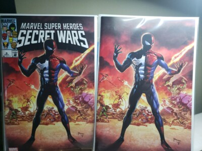 SECRET WARS #8 - MICO SUAYAN - 1st APPEARANCE of BLACK SUIT EXCLUSIVE - *SET*