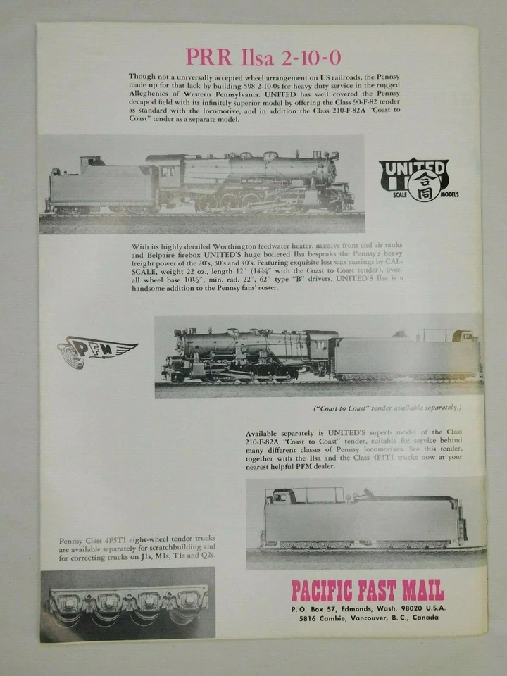 Model Railroader Trains Pacific Railway Tenshodo Roco NOV 1971 Vintage Magazine - Image 3 of 4