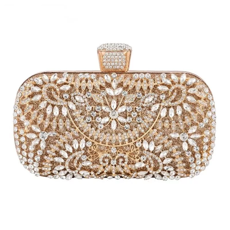 Golden Crystal Evening Clutch Bag: Big Stone Wedding Purse With Metal  Closure For Womens Party Style From Xianstore05, $86.09 | DHgate.Com