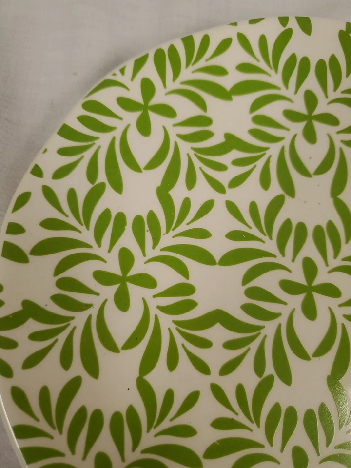 TAG Postre/Ensalada 7” Plato Verde Lima Cerámica Pesada Repuesto Foto 2 de 3