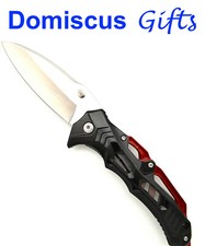 9" NEW Tac-Force TACTICAL Spring Assisted RED Black POCKET KNIFE Knives TF-1005