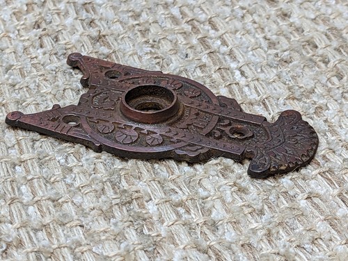 Cast Iron Triangular Knob Rosette Escutcheon - Picture 3 of 11