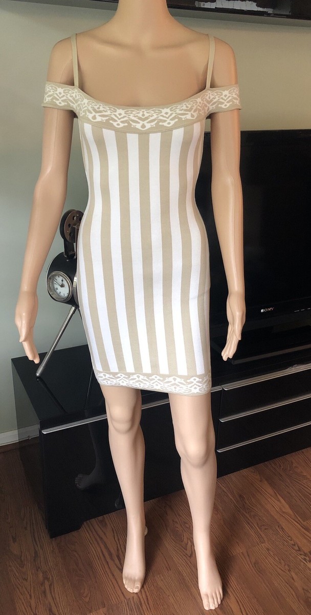 Azzedine Alaia S/S 1992 Vintage Striped Bodycon Dress | eBay