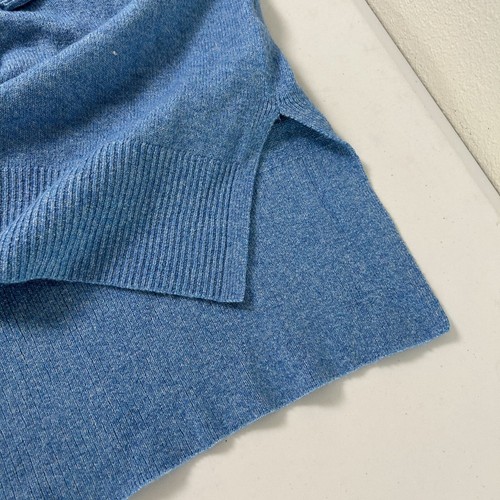 Maglione Banana Republic uomo taglia M blu scollo a V hi pullover orlo basso nuovo con etichetta - Foto 18 di 18