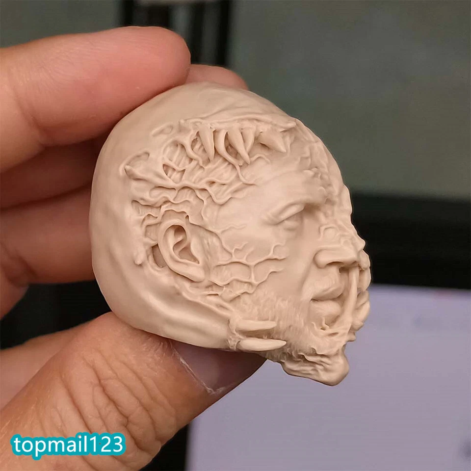 Cabeza esculpida de Tom Hardy Venom 1:6 sin pintar para cuerpo de muñeca figura de soldado masculino de 12"" Foto 2 de 4