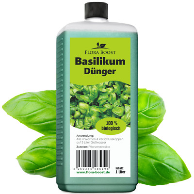 Basilikum Dünger für gesunde Basilikum Pflanzen von Flora Boost 1 Liter