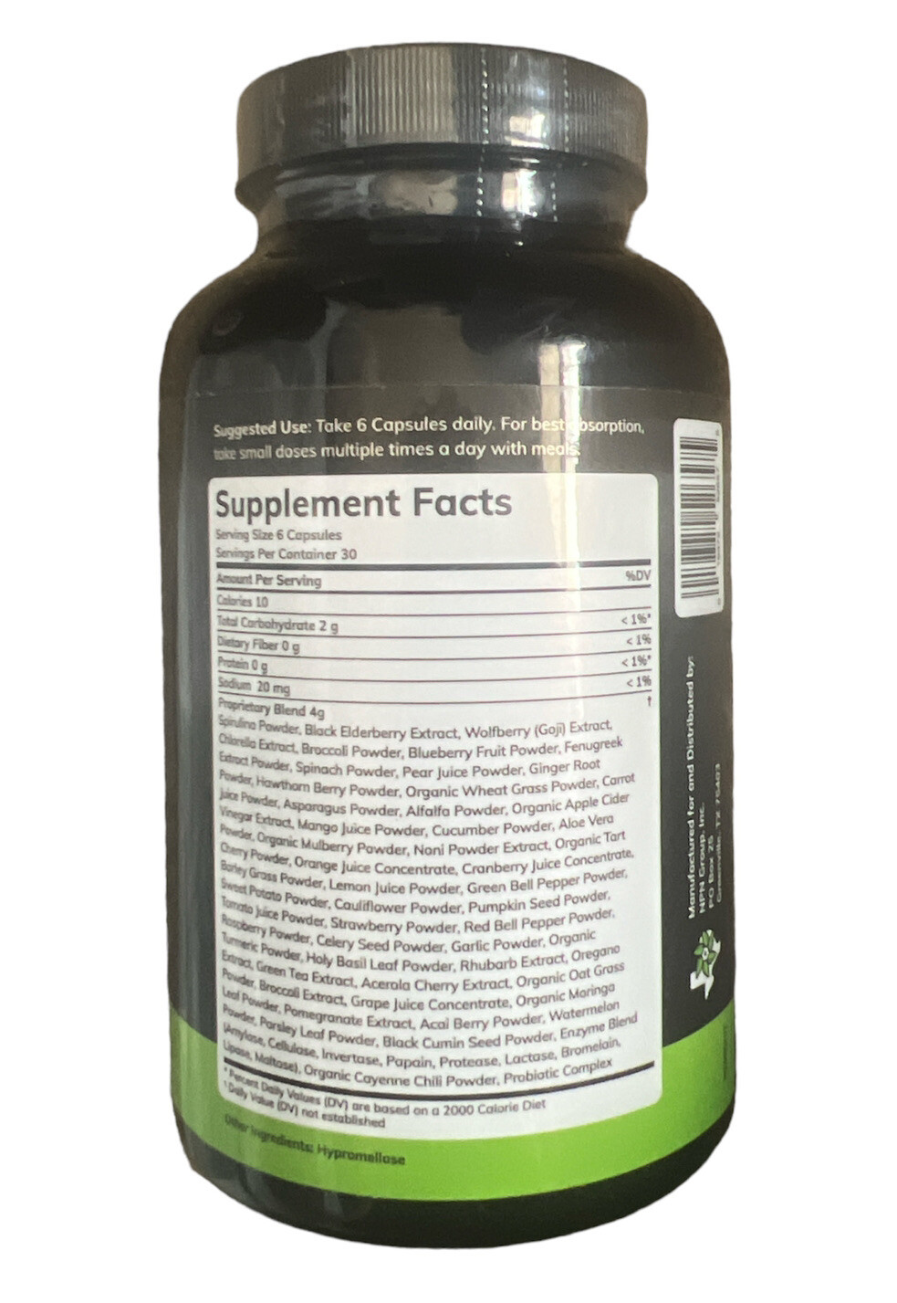 TEXAS SUPERFOOD AllNatural Dietary Supplement 180 Capsules EXP 11/23
