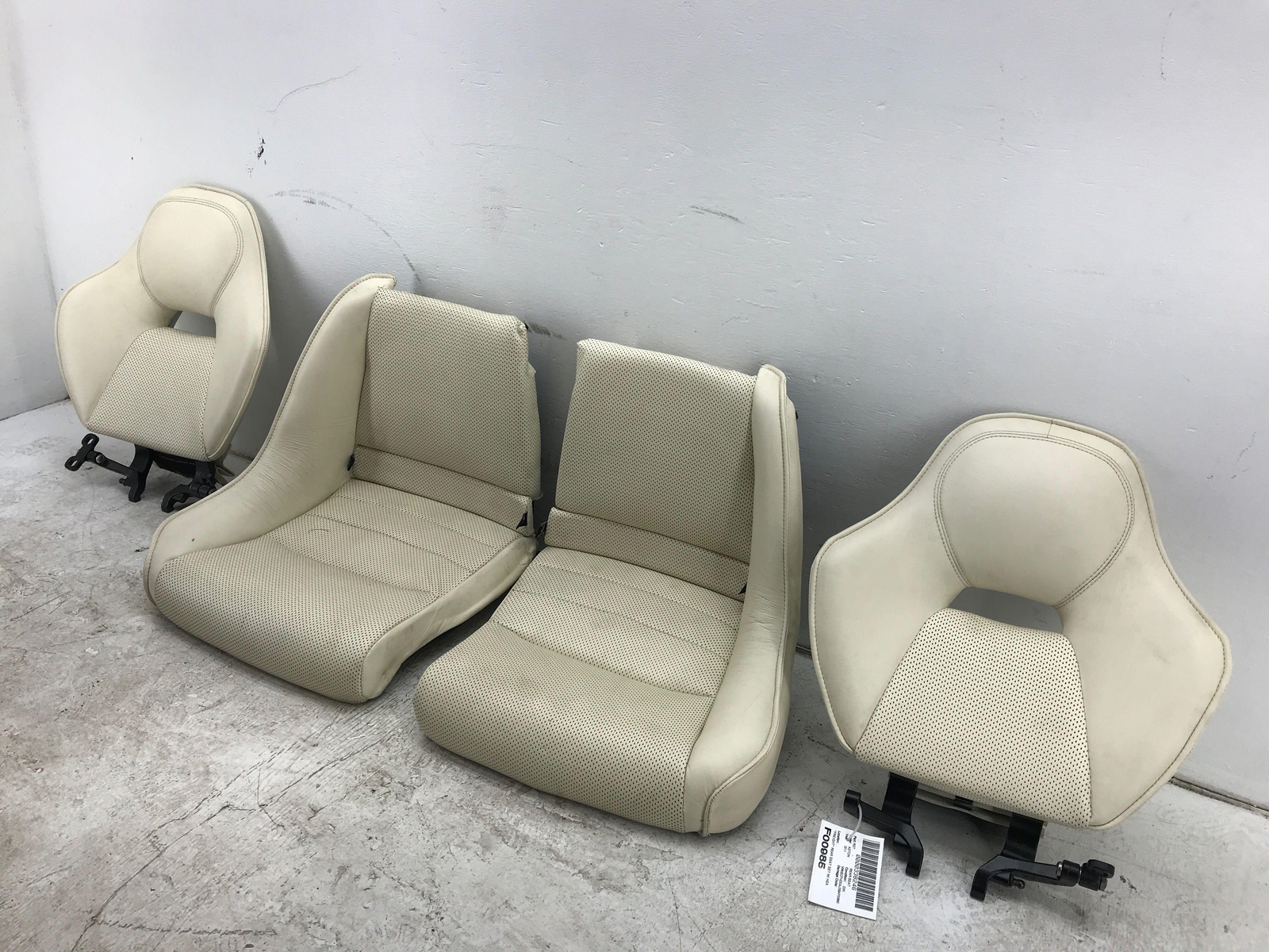 2010-2020 ASTON MARTIN RAPIDE REAR SEAT SET W/ HEATED/COOLED BEIGE LEATHER OEM
