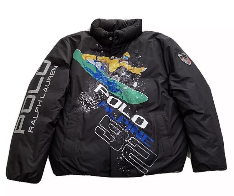 Polo Ralph Lauren Ski Alpine 92 Goose Snowboarding Down Polo Ralph Lauren Ski Alpine 92 Goose Snowboarding Down