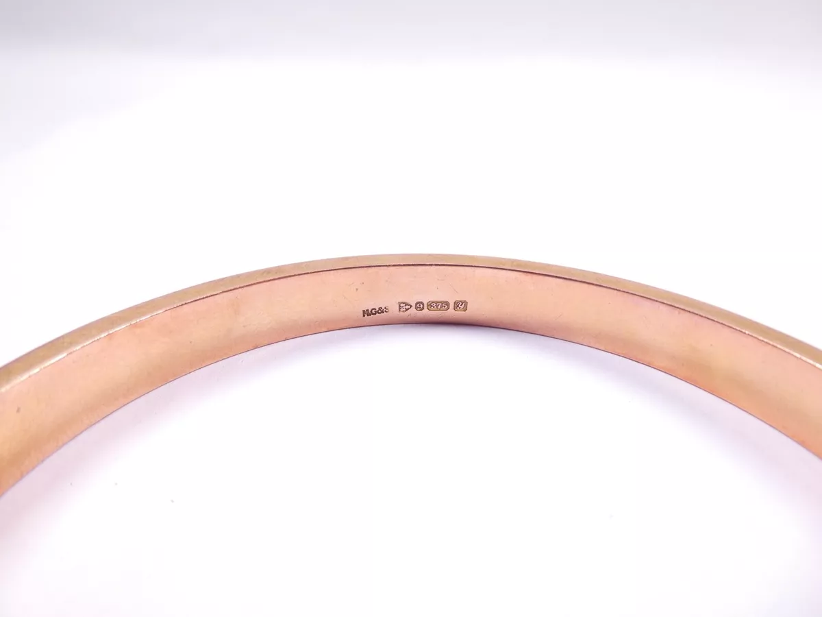 Gold Antique Slave Bangle Rose Gold Chester 1924 9 carat gold