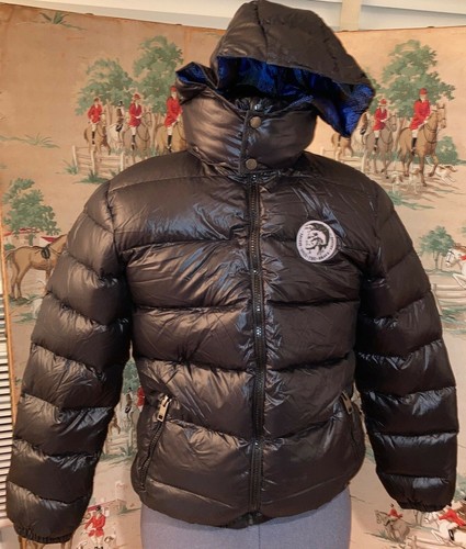 DIESEL Shiny Black Down Puffer Jacket 