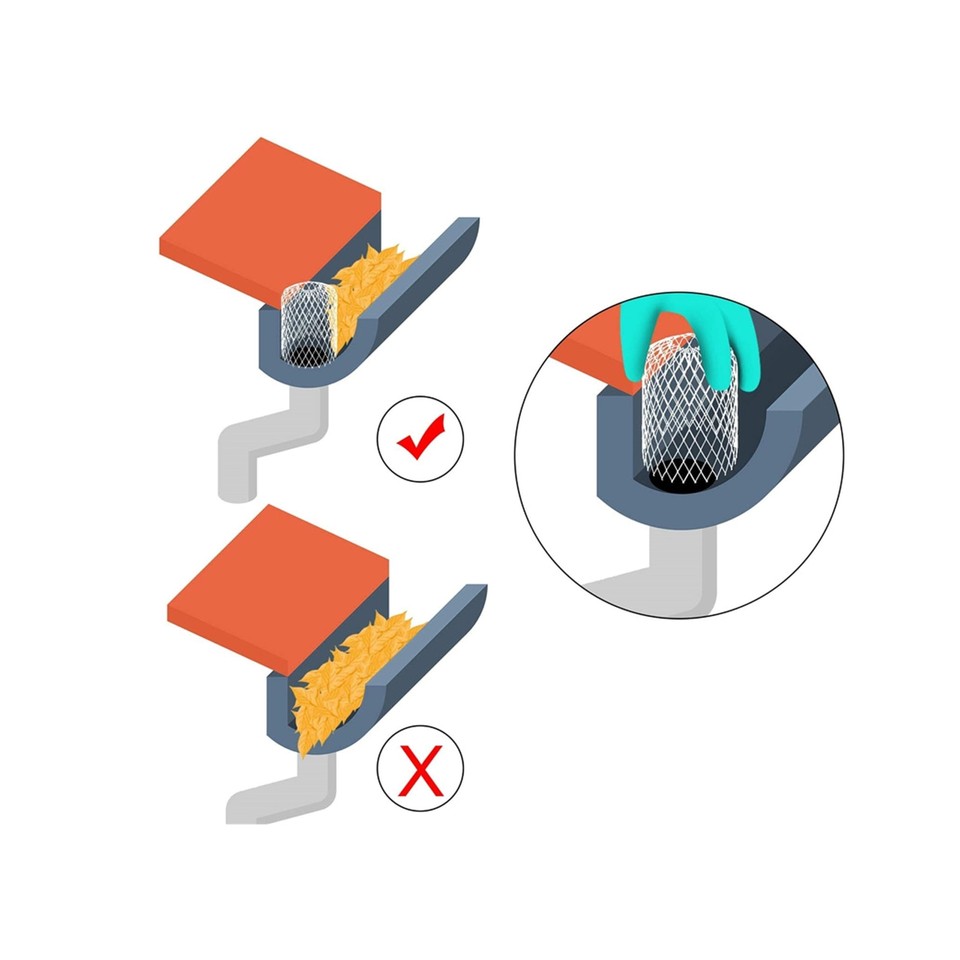 6 Pack Downspouts Gutter Guard Aluminum Filter Strainer, Gutter