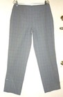 Women's DBY II Girly Plaid Black White Green Career Church Dressy Pants Sz 12  — photo 1
