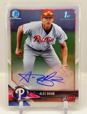2018 Bowman Draft Chrome 1st Alec Bohm Base Auto Phillies ROOKIE RC Autograph C1