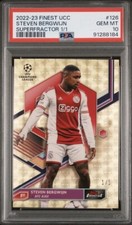 2022-23 Topps Finest UCC STEVEN BERGWIJN Superfractor 1/1 Ajax PSA 10 GEM MINT