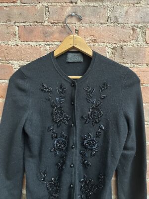 トップス vintage made in italyVERSACE cardigun ea Vintage Gianni Versace Womens Embroidered Cardigan Sweater