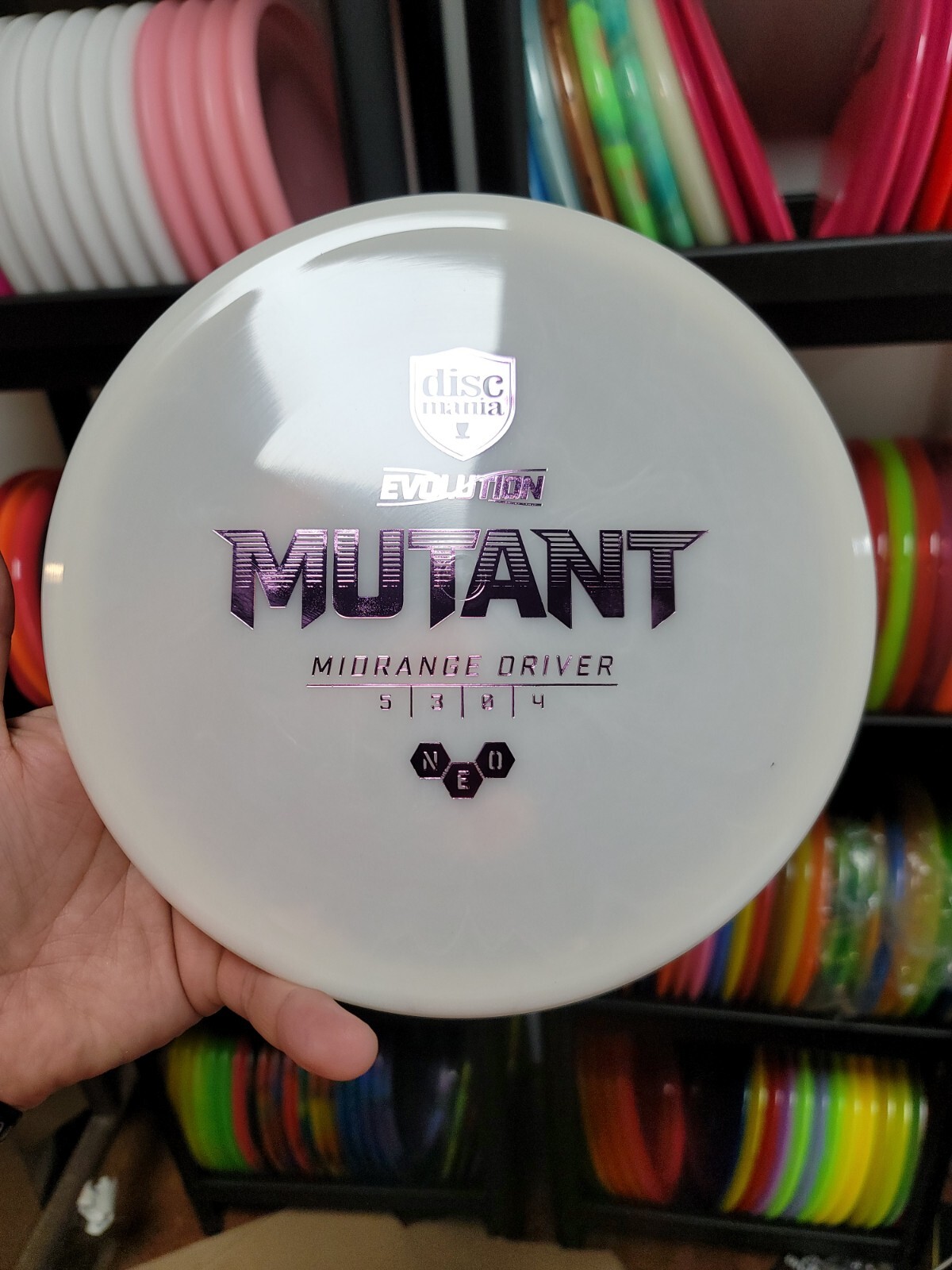 Discmania Neo Mutant Disc Golf Overstable Mid Range Disc White 177g eBay