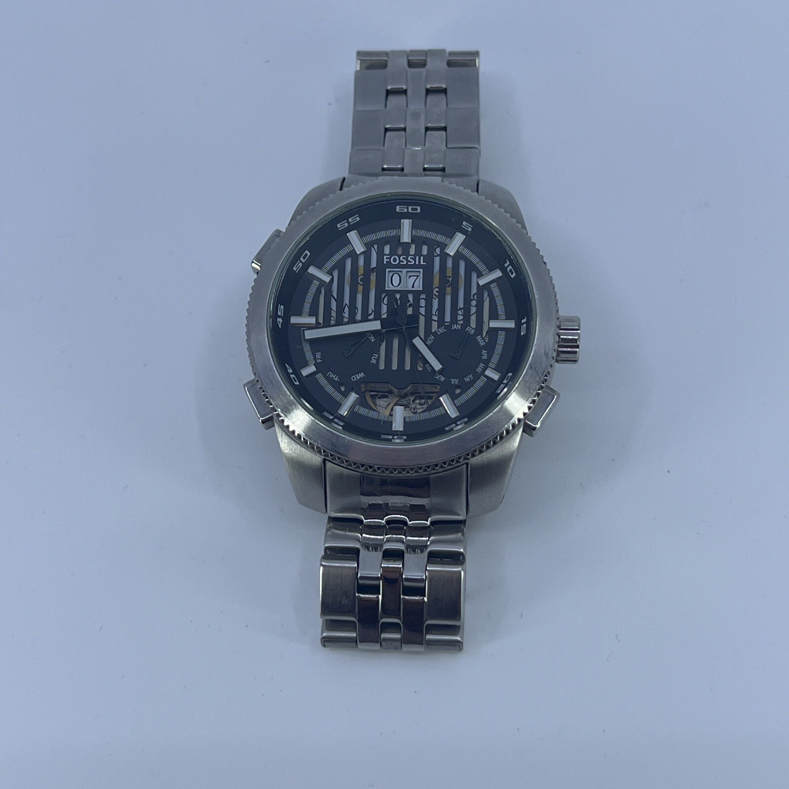 Fossil ME9025 Automatic Skeleton Watch Black Stai… - image 3