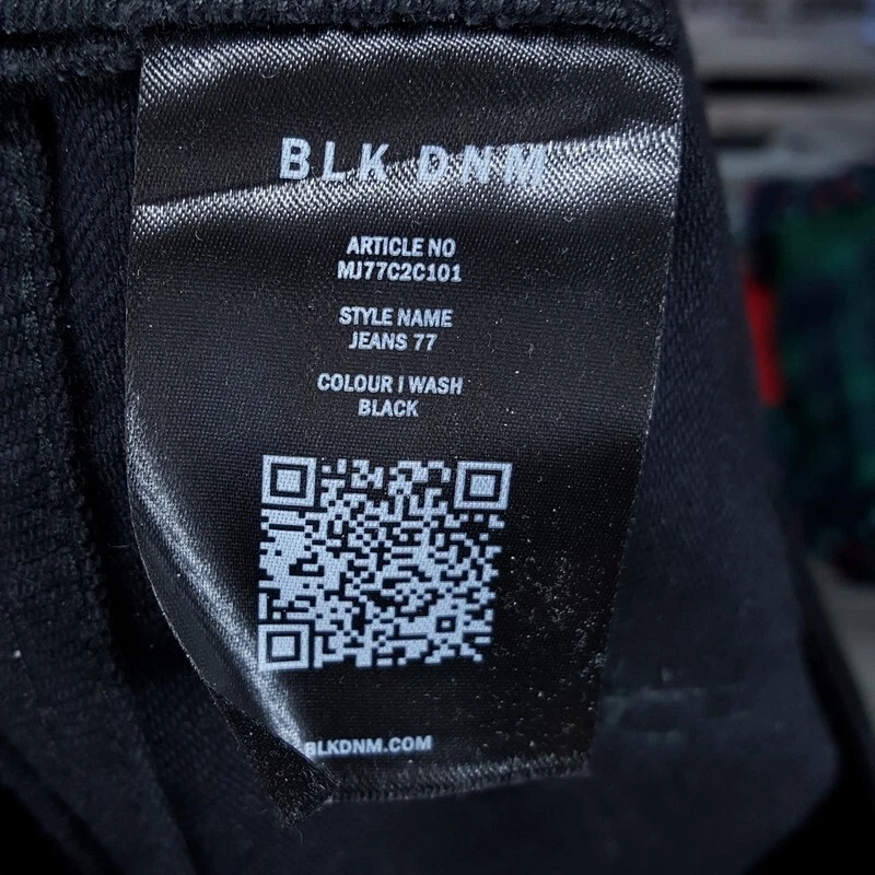 Jeans BLK DNM para hombre talla 38x32 negro lavado 77 Bootcut Denim $270 Foto 4 de 4