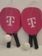 T-Mobile Pickleball Paddle and Ball set New Sealed -Set Of Two 4 paddles 2 balls