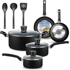 Kitchenware Pots & Pans Basic Kitchen Cookware, Black Non-Stick Coating Inside,