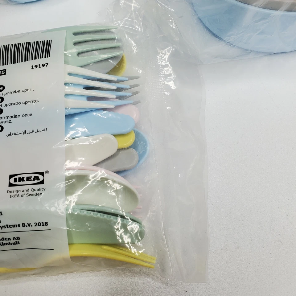 Juego de vajilla Ikea 30 piezas KALAS tazas, cuencos, cubiertos - Asst. Colores sin BPA Foto 2 de 4