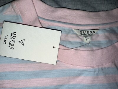 GUESS X A$AP Women's RINGER Crop cotton candy SZ S Guess Jeans X
