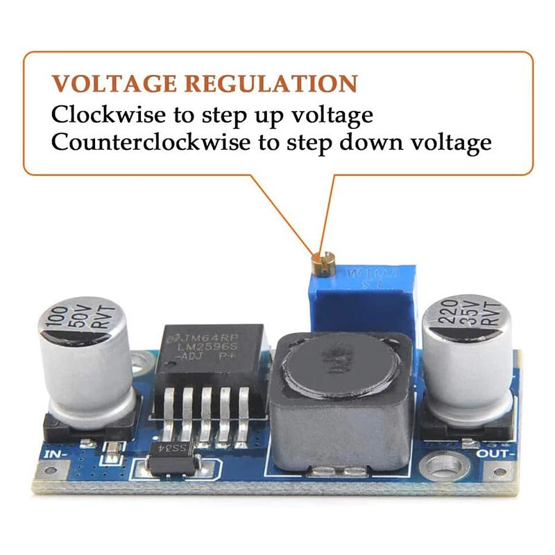 1/10pcs DC-DC Adjustable Power Supply Step Down Module PSU Buck Converter 3V-35V - Image 3 of 4