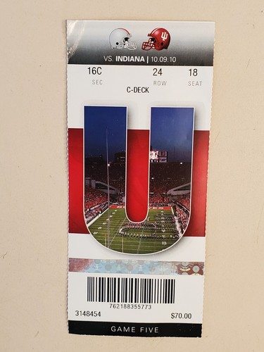 2010 NCAA Ohio State Univ ticket stub. OCT 9 2010 v Indiana (38-10W) Two Ava - Picture 10 of 15