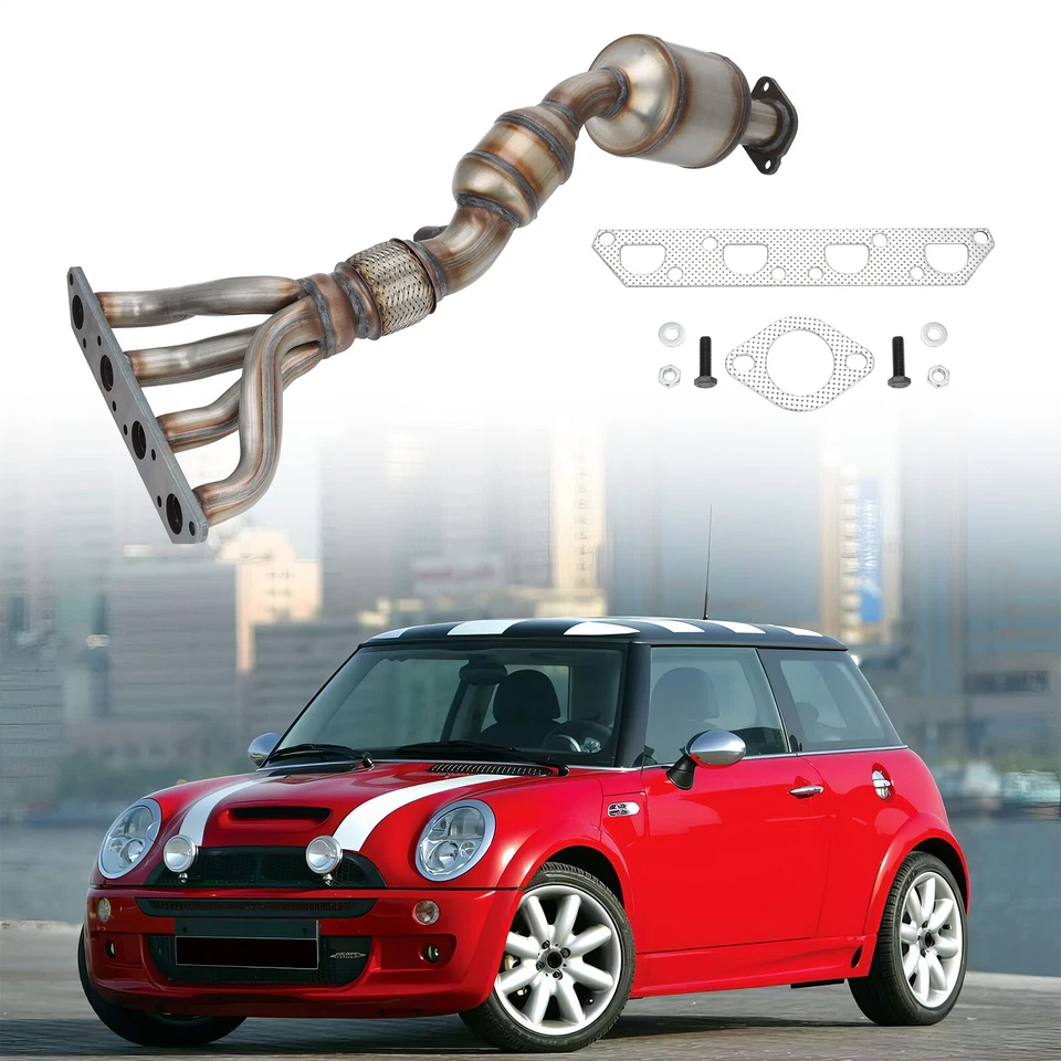 Convertidor catalítico colector para Mini Cooper S 1,6 L 01 2002 2003 2004 2005 2006 Foto 2 de 4