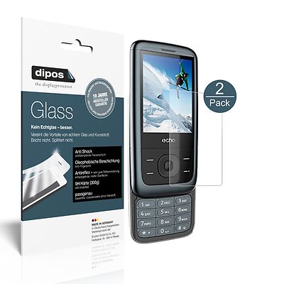 2x Schutzfolie für ECHO SLIDEBA Slide 2,4 Zoll matt - Folie f. Display 9H dipos