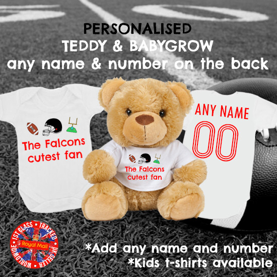 Panthers Cutest Fan Babygrow & Teddy Bear Personalised Matching Set