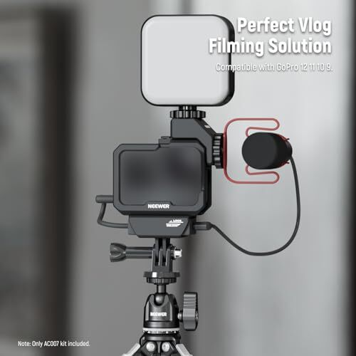 Video Rig Cage Compatible with GoPro Hero 12 11 10 9 Light Mod Max Lens Mod, - Picture 3 of 8