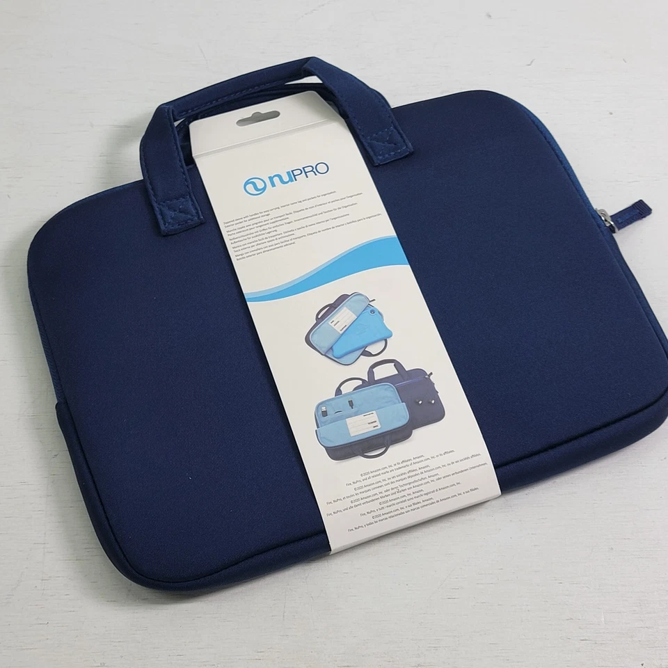 NuPro Blue Zipper Neoprene Sleeve For Fire Tablet 7-8" Padded Carrying Case New! - Image 3 of 4