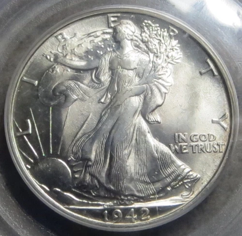 1942 D Walking Liberty Half -- PCGS MS64 -- Bright White