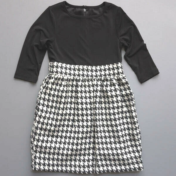 BLUSH by US Angels NOVO Vestido de Malha Preto e Branco Meninas Tamanho 7 Mangas 3/4 Novo com etiquetas - Imagem 3 de 4