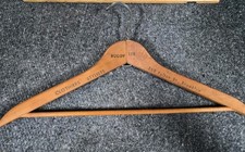 Buddy Lee Advertising Logo Wooden Hanger 568 Fulton St Brooklyn NYC Stylists Vtg
